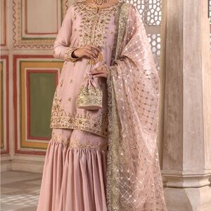 Maya pret Blush and Gold Salwar Suit